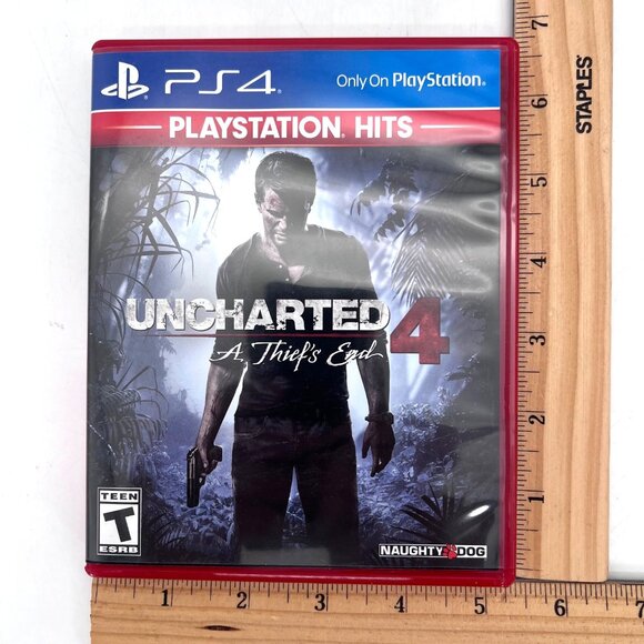 Uncharted 4 A Thiefs End PS4 Game Only On PlayStation Hits Edition Naughty Dog - Picture 7 of 8